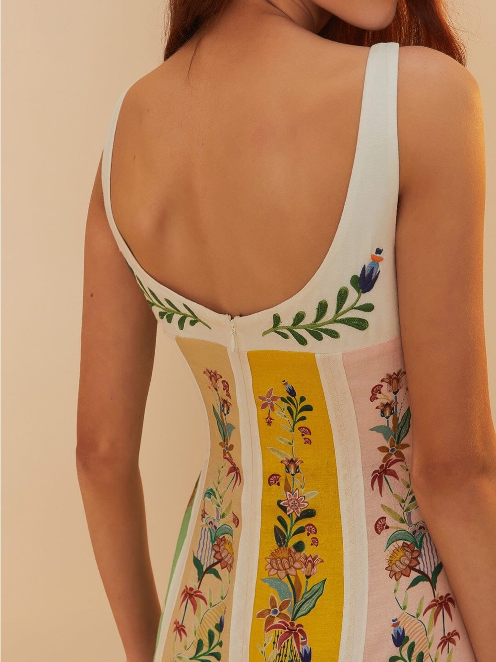 Farm Rio Floral Stripes Dress - Picture 6 of 10